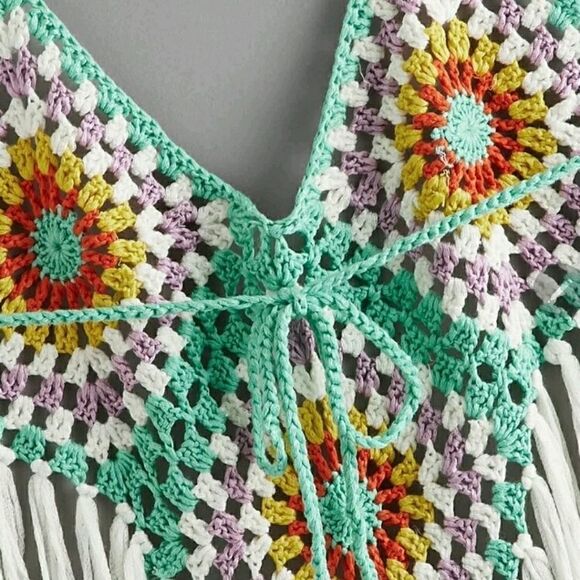 Tied Backless Colorblock Asymmetric - Picture 3 of 5